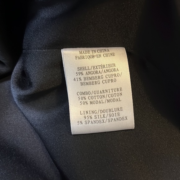 Helmut Lang Draped Pleated Zipper Mini Dress, Black, size 6 - Picture 11 of 12